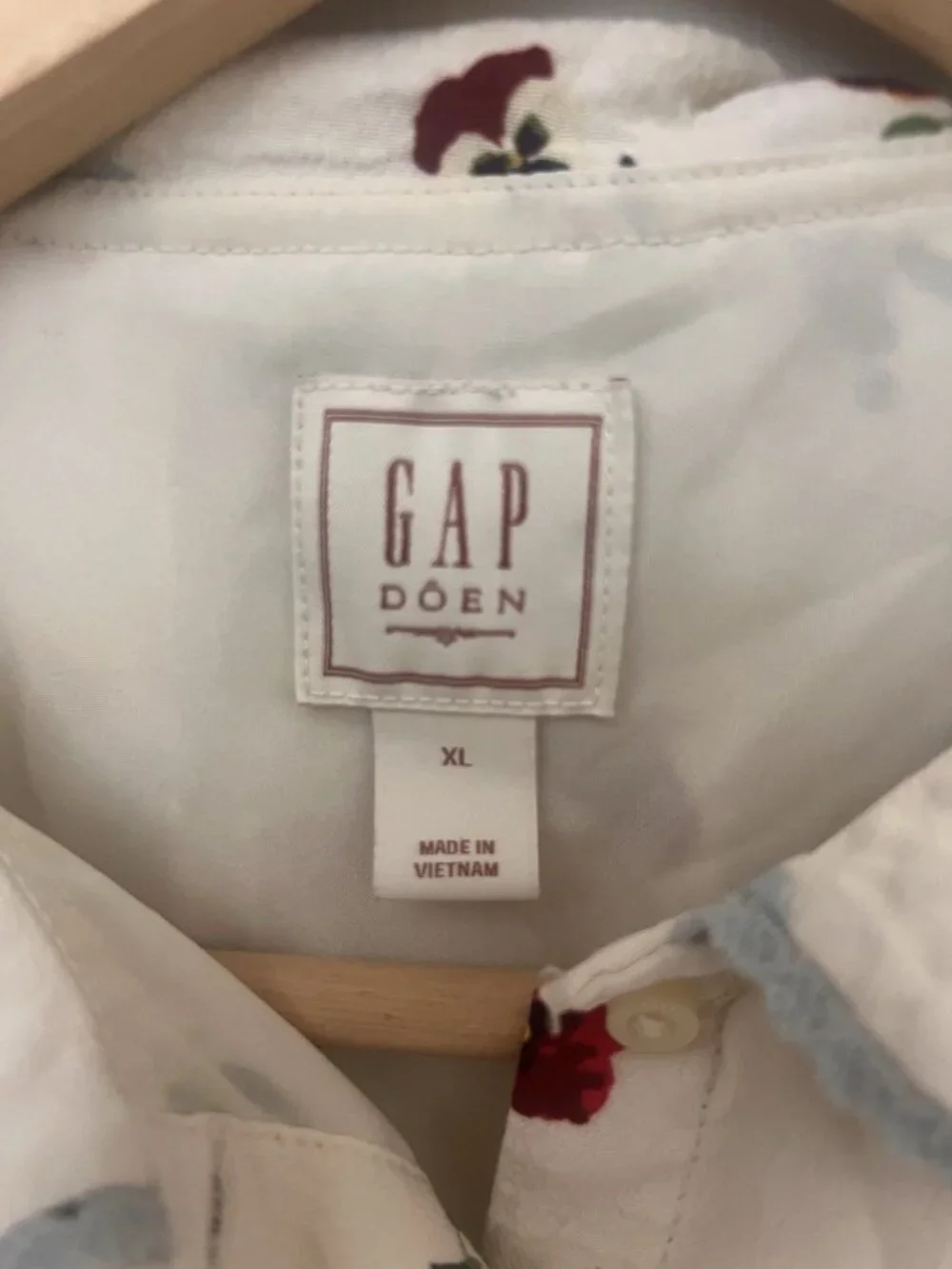 Gap x Doen Girls White Floral Cropped Blouse Cap Sleeve Size XL.       Ab